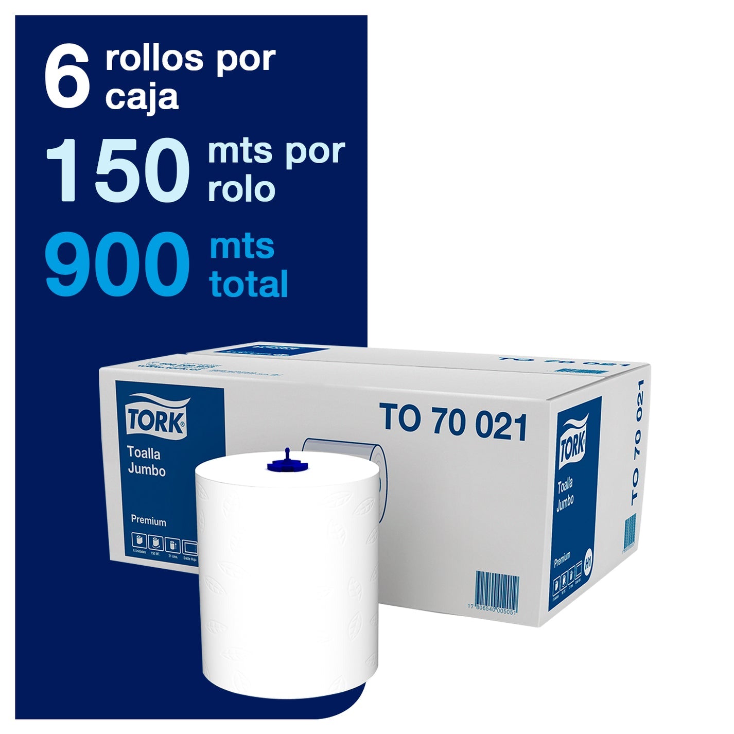 Toalla Jumbo Tork Premium D/H 6X150 Mt