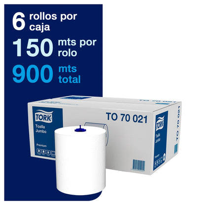 Toalla Jumbo Tork Premium D/H 6X150 Mt