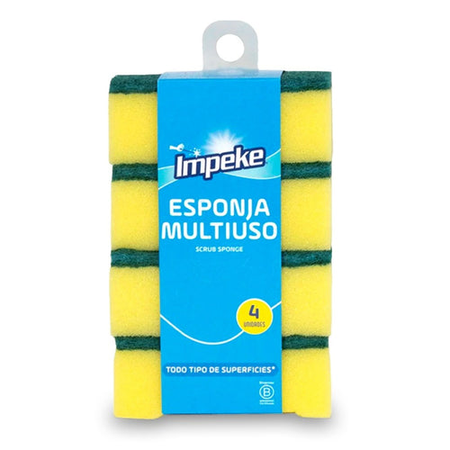 Esponja lisa 4 unidades Impeke
