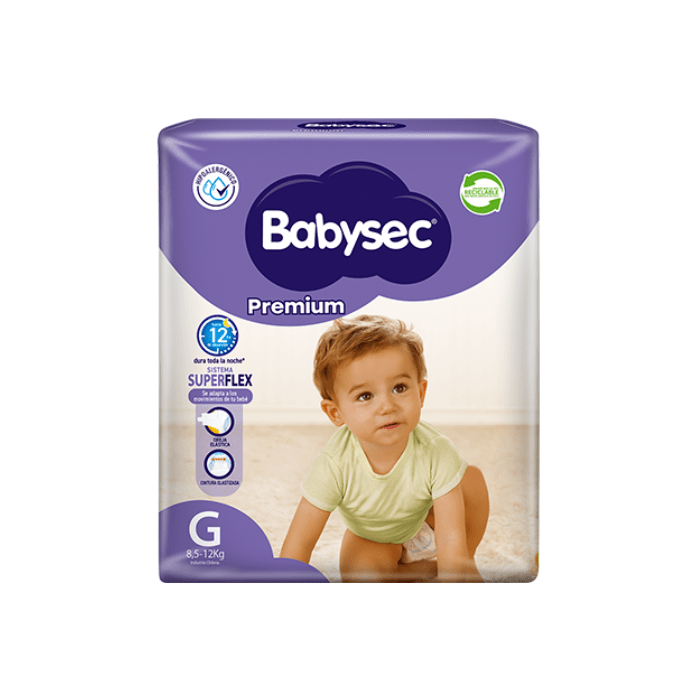 Pañal Babysec Premium Care Talla G
