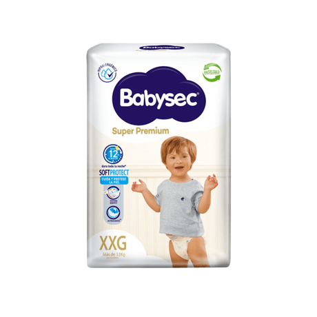 Pack Promocional 108 Pañales Babysec XXG + 10 Toallitas Humedas Babysec agua de 45 unid