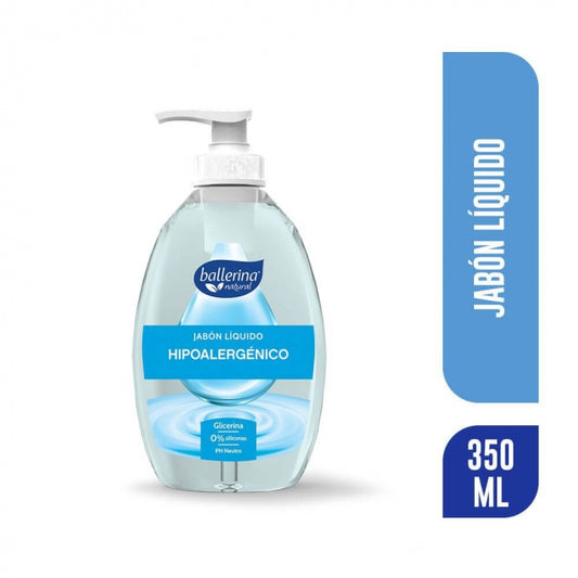 Jabon Liquido Ballerina Dosificador Hipoalergenico 350ml