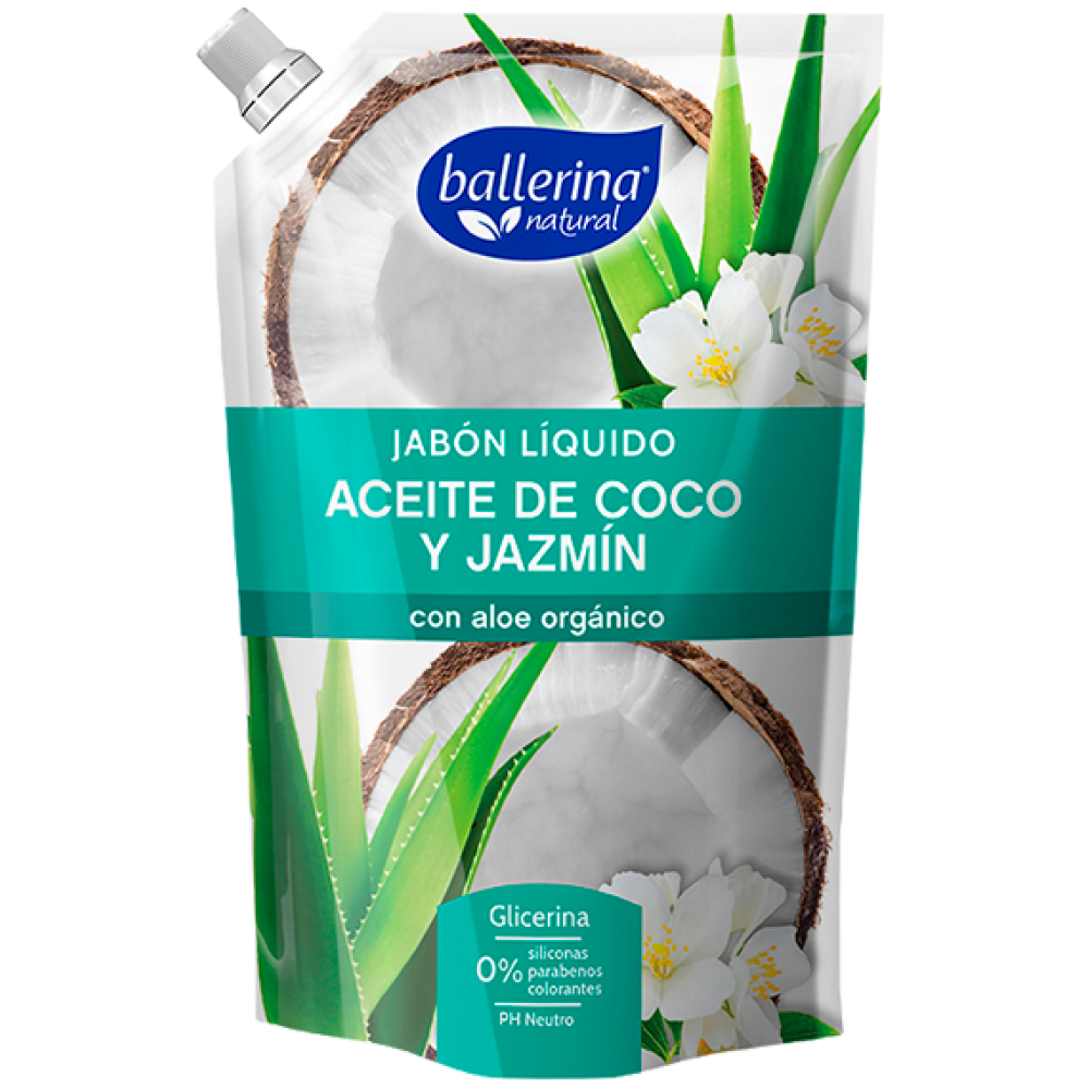 Jabón Liquido Ballerina Aceite de Coco y Jazmin 750ml