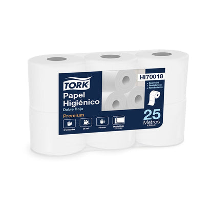 Papel Higienico Tork 6x25 mts Doble Hoja 48 rollos