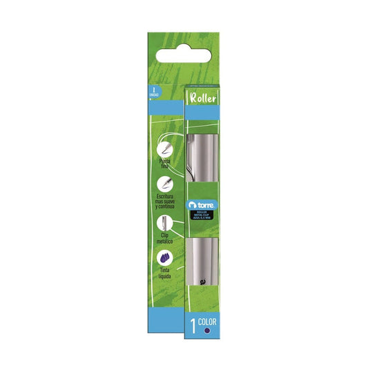Boligrafo Roller Clip Metal 0.5 Azul