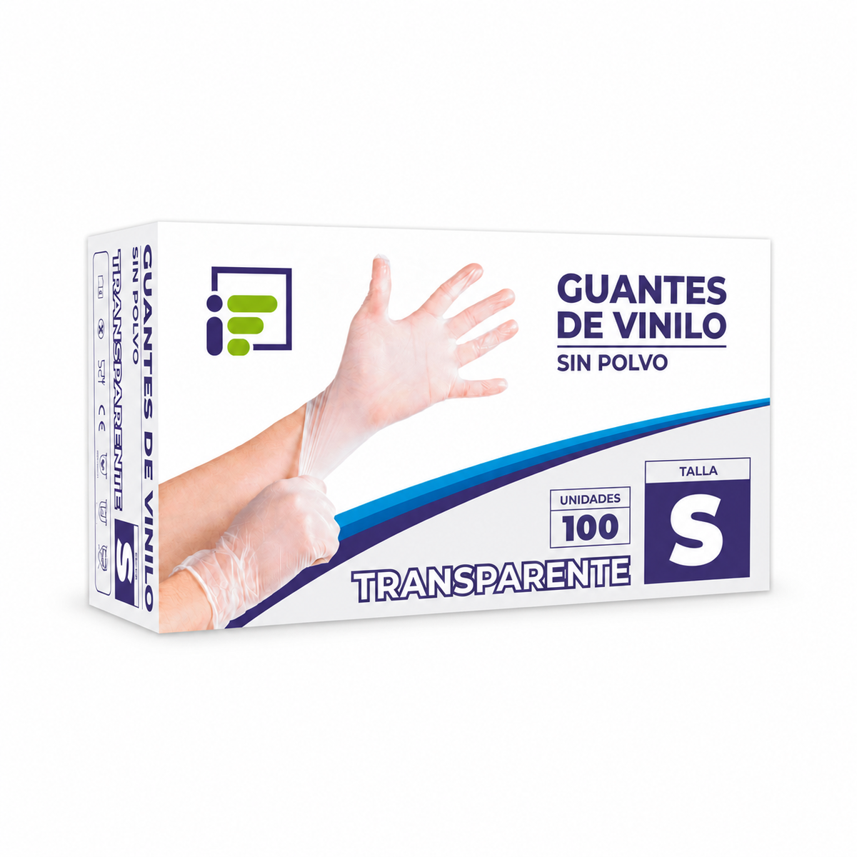 Guantes de vinilo Foodis talla S x 100 unidades