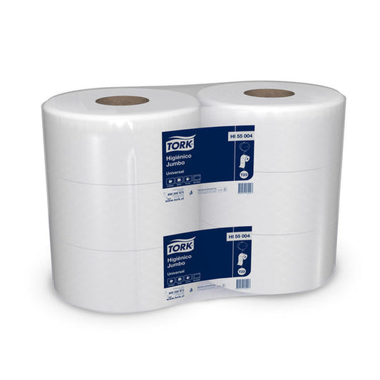 Papel Higiénico Tork Jumbo Universal Hoja Simple 6 Rollos 500 mts