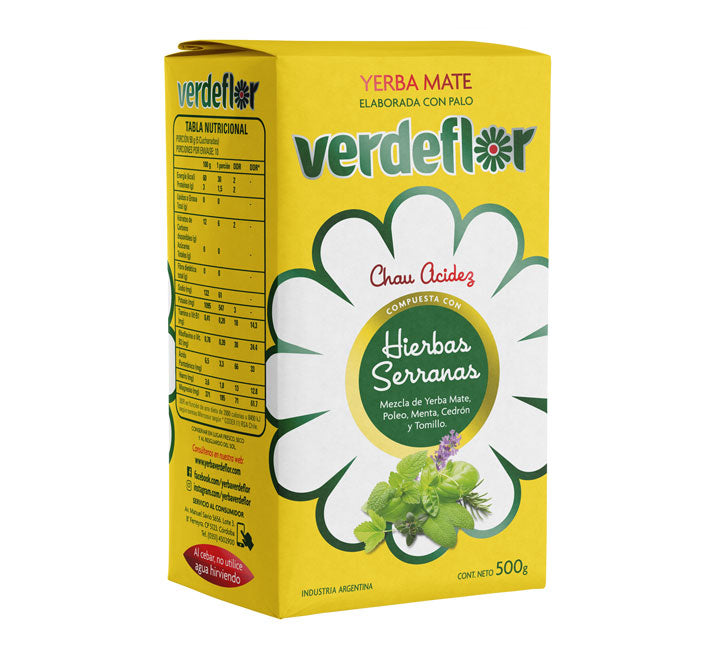 Yerba Mate Hierbas Serranas Verdeflor 500 g