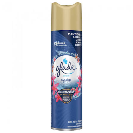 Desodorante ambiental Glade Paraíso Azul en aerosol 360 ml
