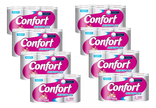 Papel Higienico Confort 6x20 mts manga de 48 rollos