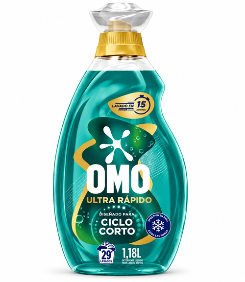 Detergente Omo Ultra Rápido Verde 1.18 L