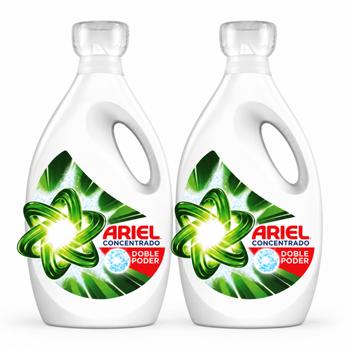 Detergente líquido Ariel Concentrado 1800 ml x2