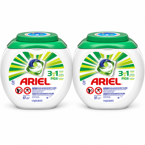 Detergente Ariel Pods 3 en 1 - Pack de 114 cápsulas