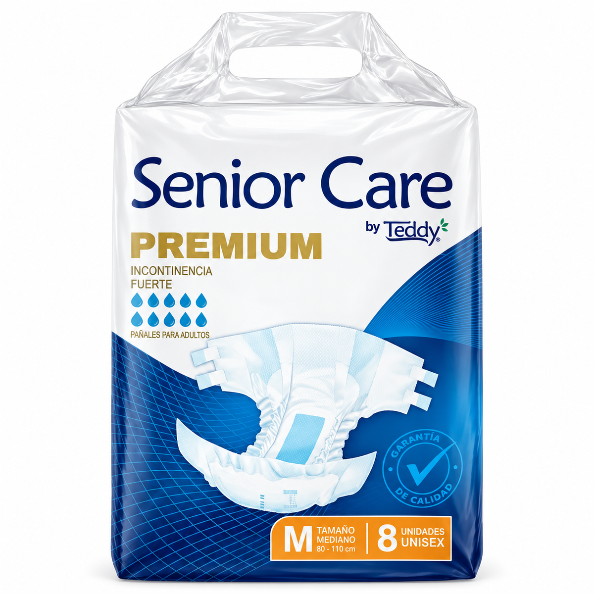 Pañales para adulto Teddy Senior Care Premium M 8 unidades