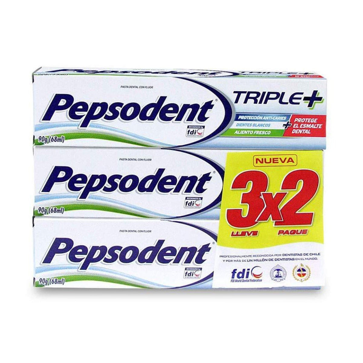 Pasta dental Pepsodent Triple+ pack 3 x 90 g