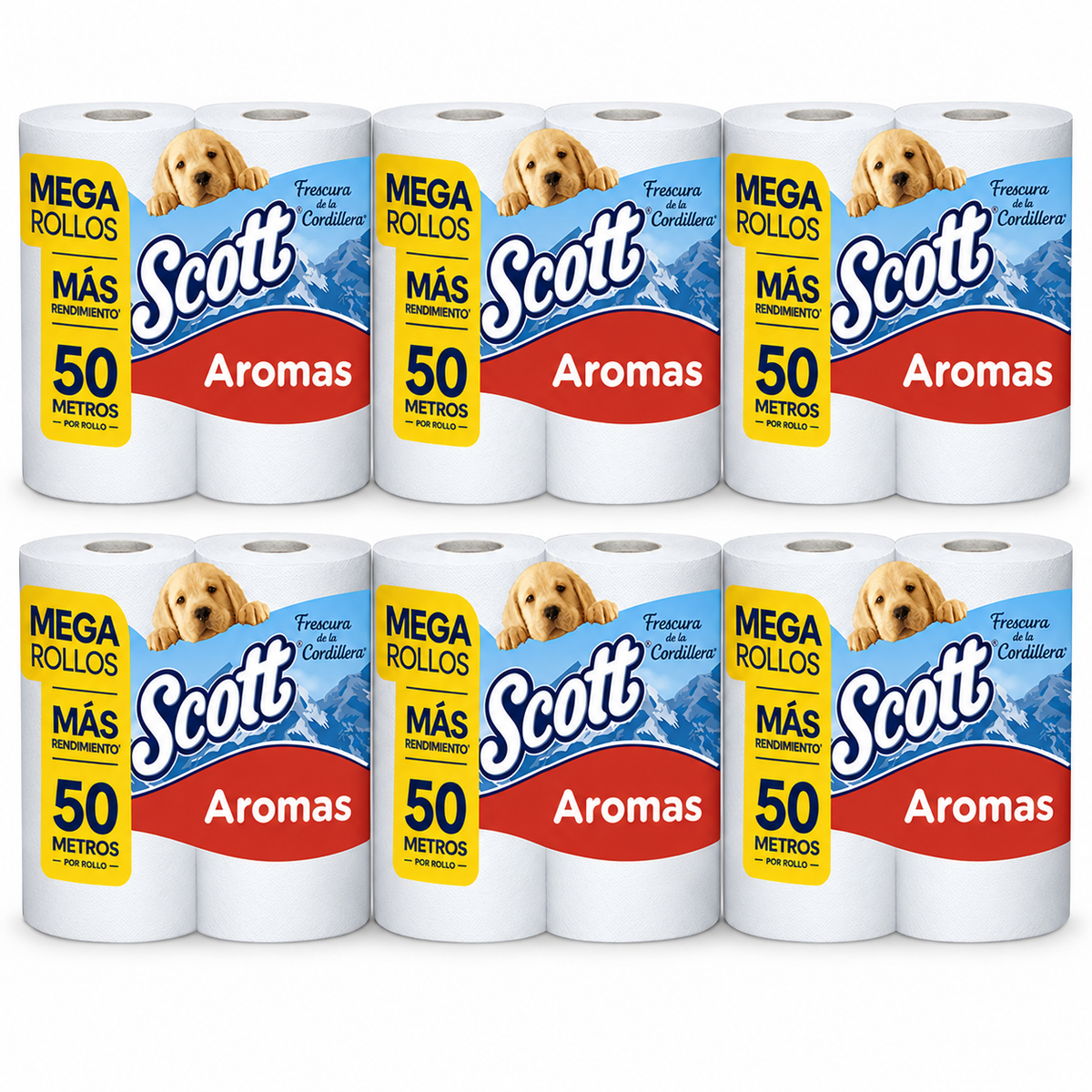 Papel higiénico Scott Aromas 50 metros | Manga de 24 rollos