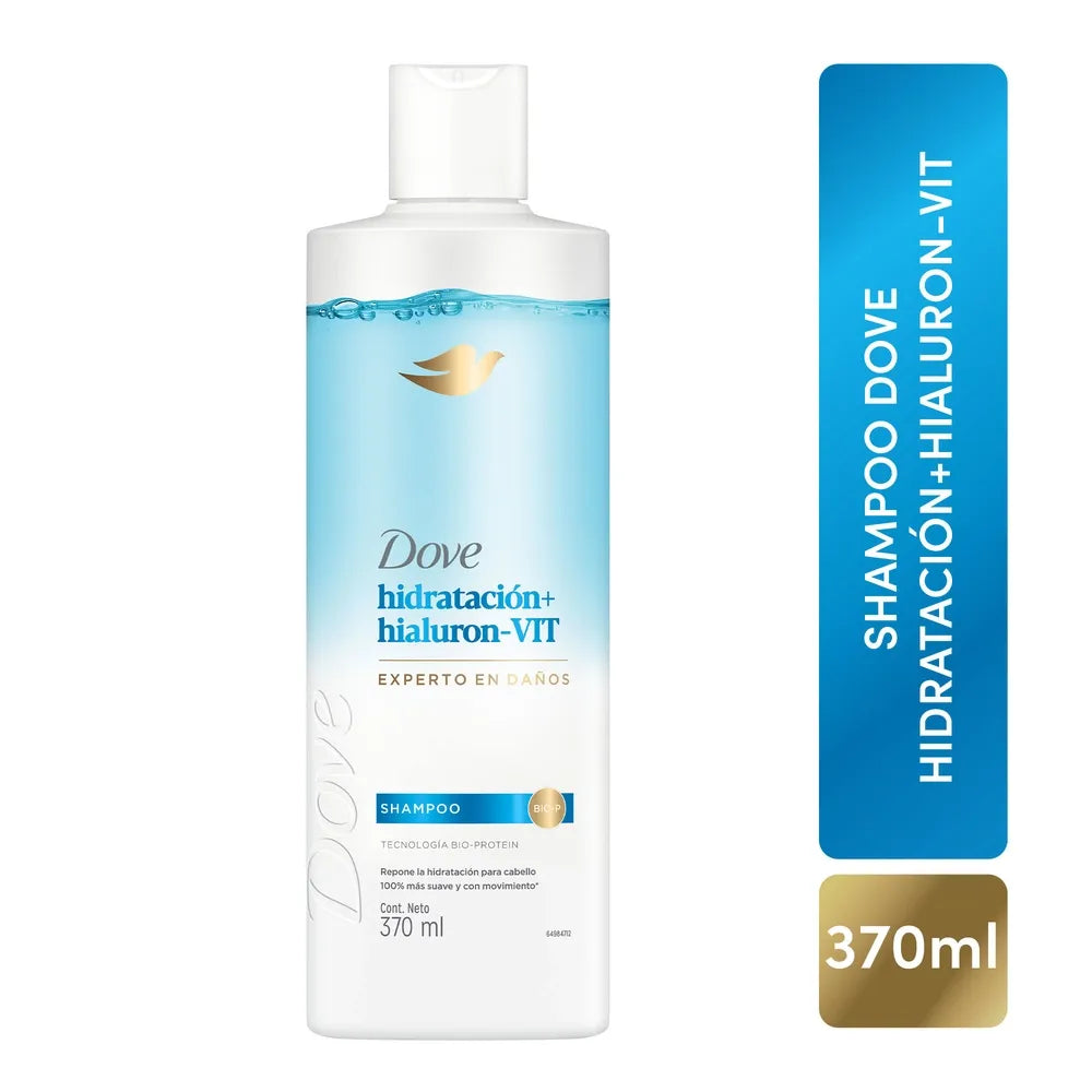 Shampoo Dove hidratación + hialuron-vit 370 ml