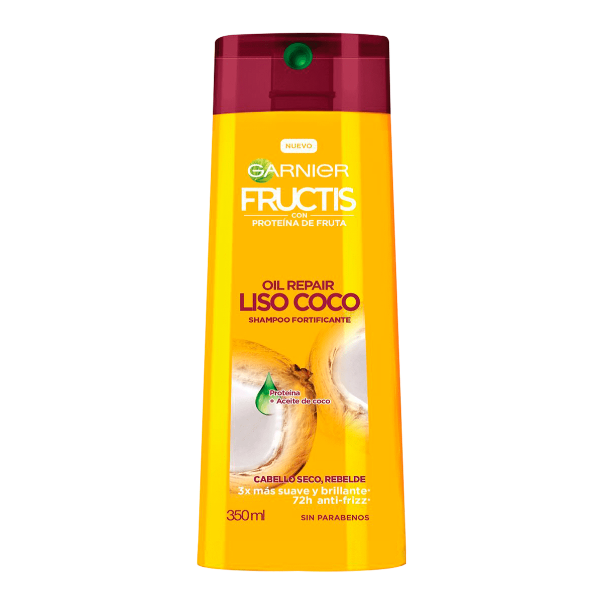 Shampoo Fructis liso coco 350 ml