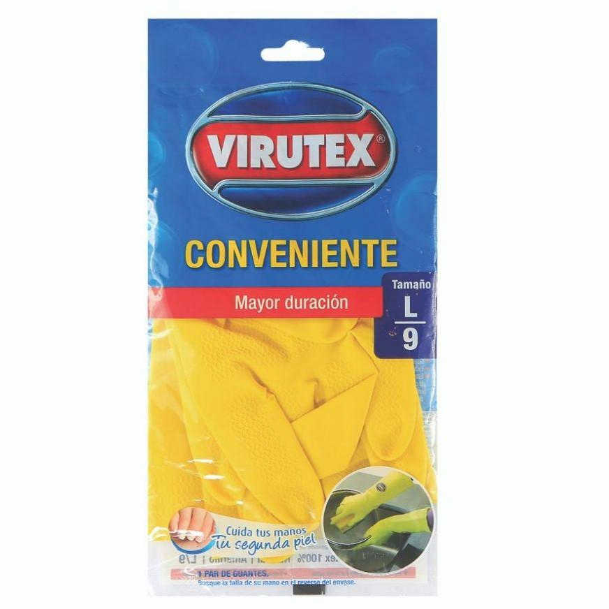 Guantes de látex Virutex Conveniente amarillos talla L 1 par