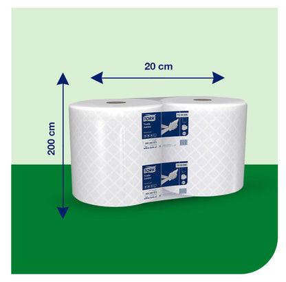 Toalla en Rollo Jumbo Tork Doble Hoja  2 Rollos de 200 Metros c/u