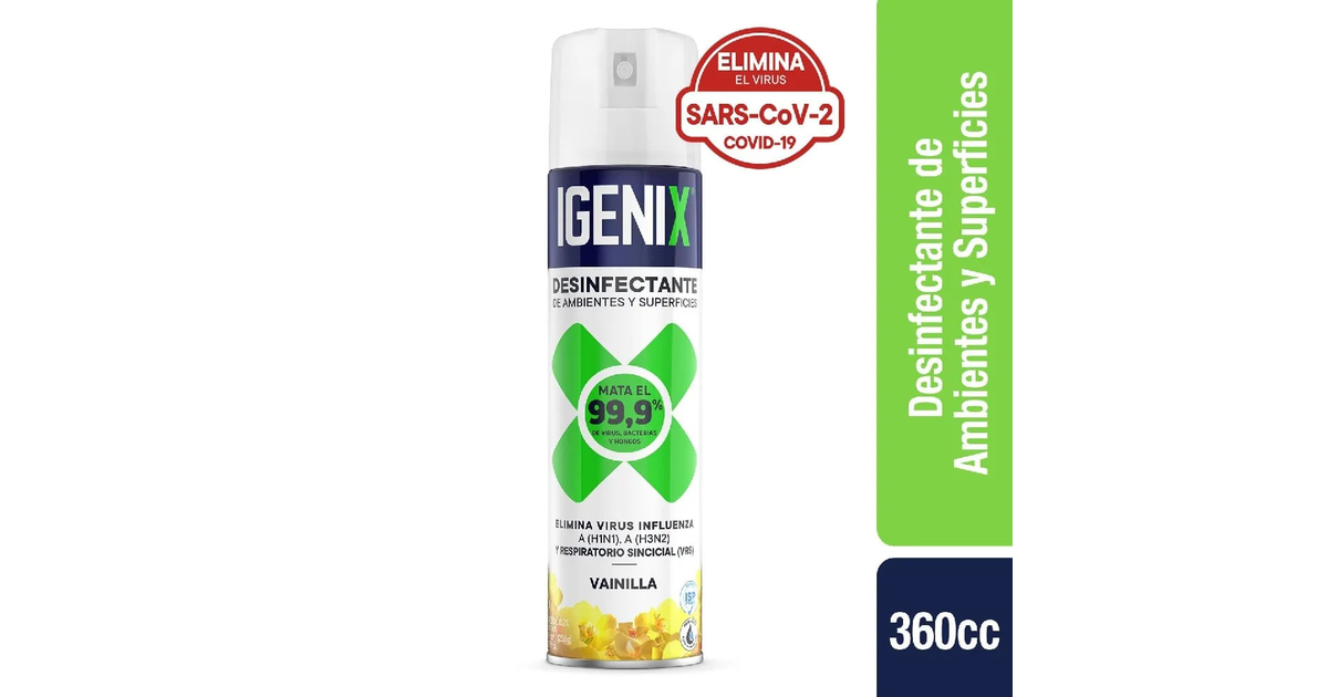 Desinfectante Igenix spray vainilla 360 ml