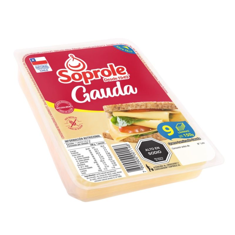 Queso Gauda Soprole 150 gr