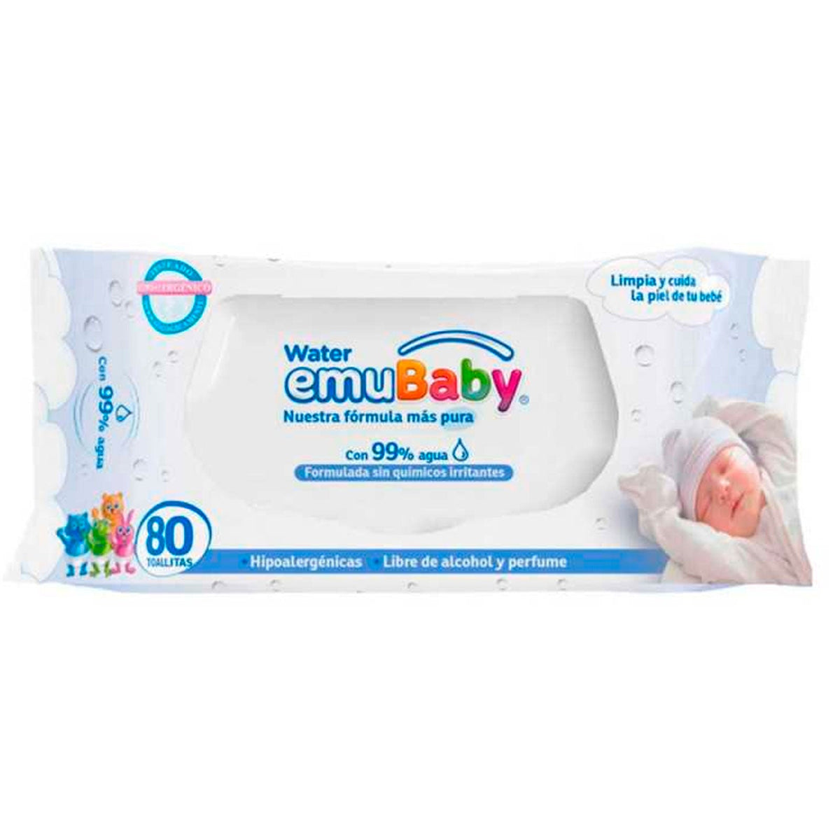 Toallitas húmedas Emubaby bebé water 80 unidades
