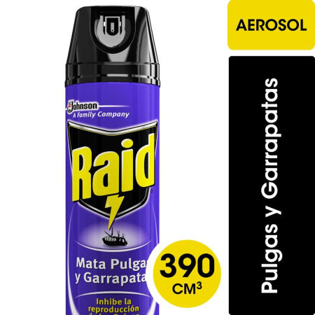 Insecticida Raid Pulgas y Garrapatas 390 cc