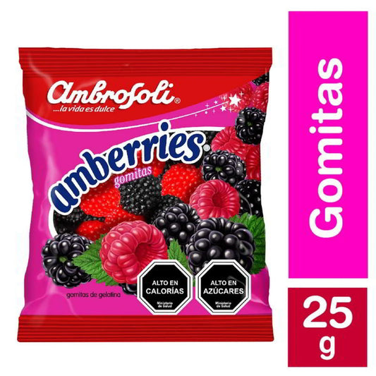 Gomita Frambuesa Mora Amberries Ambrosoli 25 gr