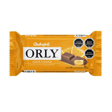 Chocolate Barra Naranja Orly 95g